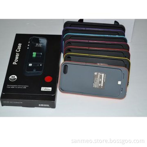 Ultra-thin Power Bank Case for iPhone 5 5S, with 2,200mAh with Four LED Lights, Li-polymer Battery